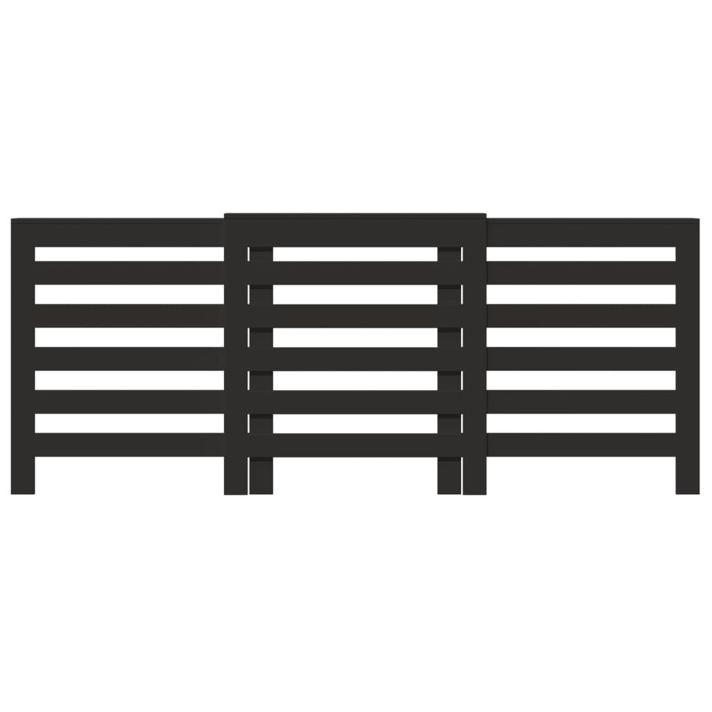 Copertura Termosifone Nera 205x21,5x83,5 cm Legno Multistrato - homemem39