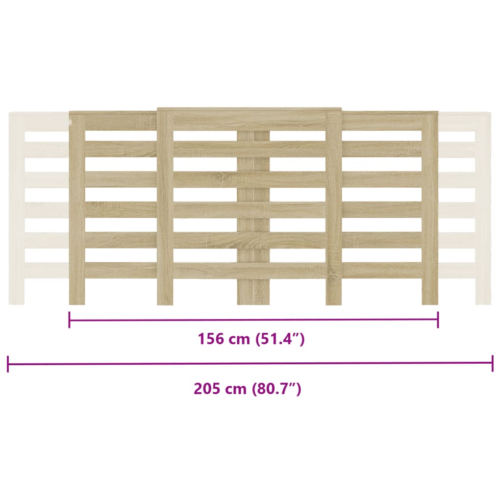 Copertura Termosifone Rovere Sonoma 205x21,5x83,5cm Multistrato