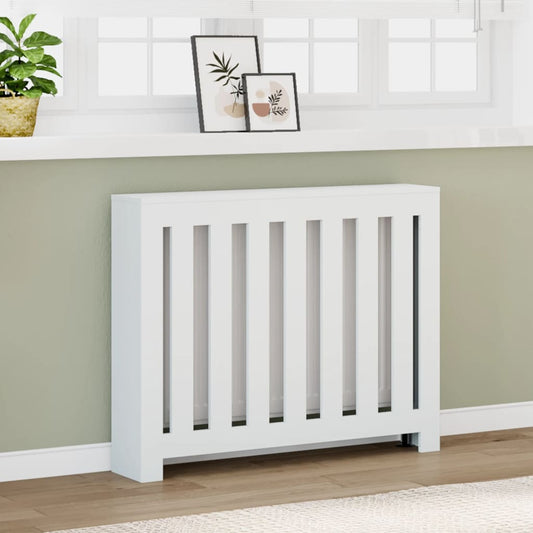 Copertura Termosifone Bianca 104x20x82 cm in Legno Multistrato - homemem39