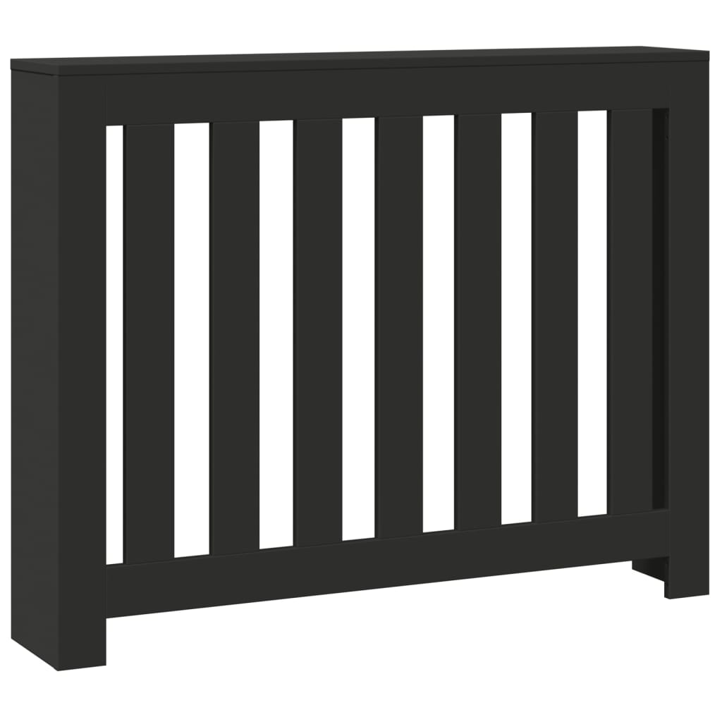 Copertura Termosifone Nera 104x20x82 cm Legno Multistrato - homemem39