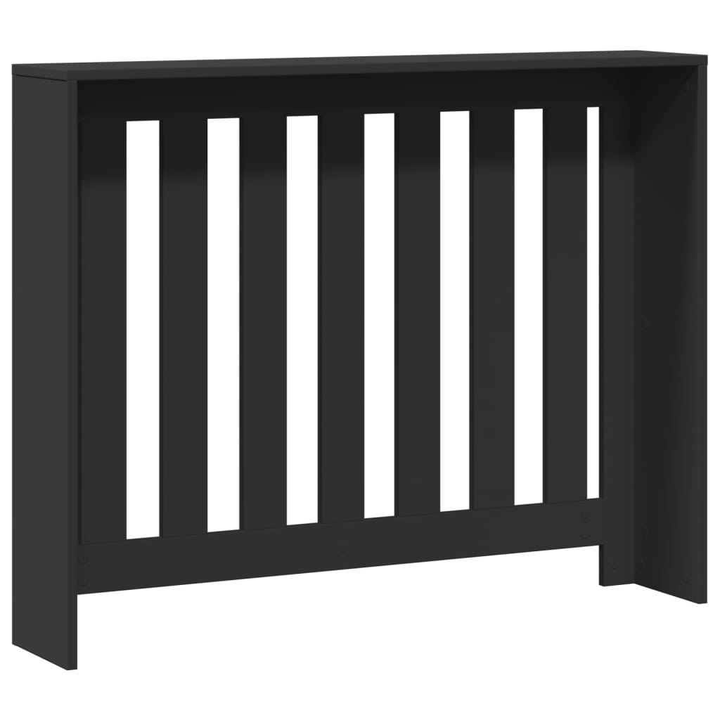 Copertura Termosifone Nera 104x20x82 cm Legno Multistrato - homemem39