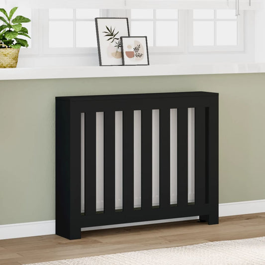 Copertura Termosifone Nera 104x20x82 cm Legno Multistrato - homemem39