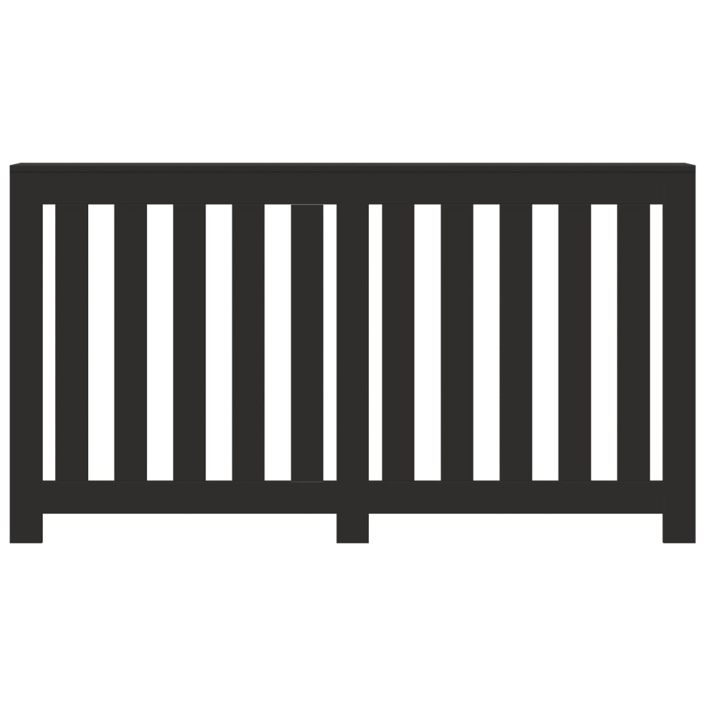 Copertura Termosifone Nera 149x20x82 cm Legno Multistrato - homemem39