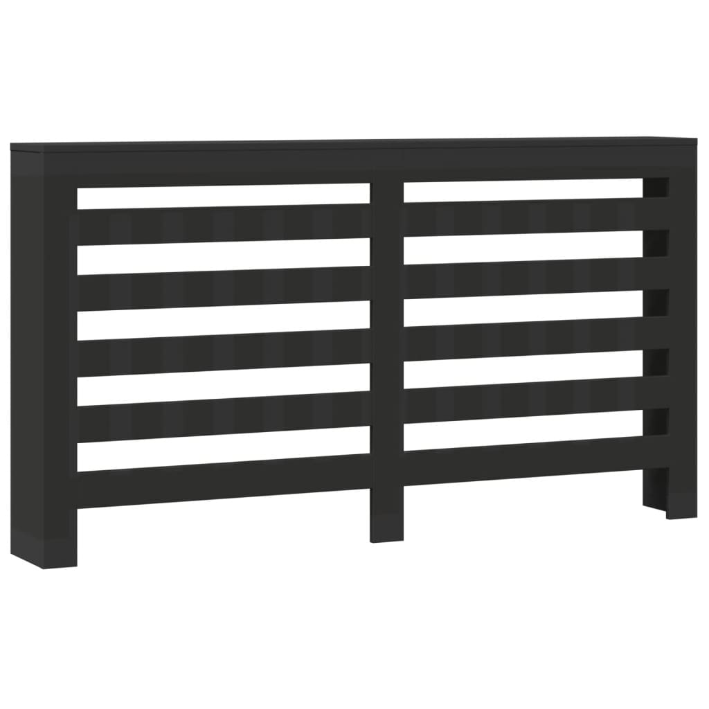 Copertura Termosifone Nera 175x20x82 cm in Legno Multistrato - homemem39