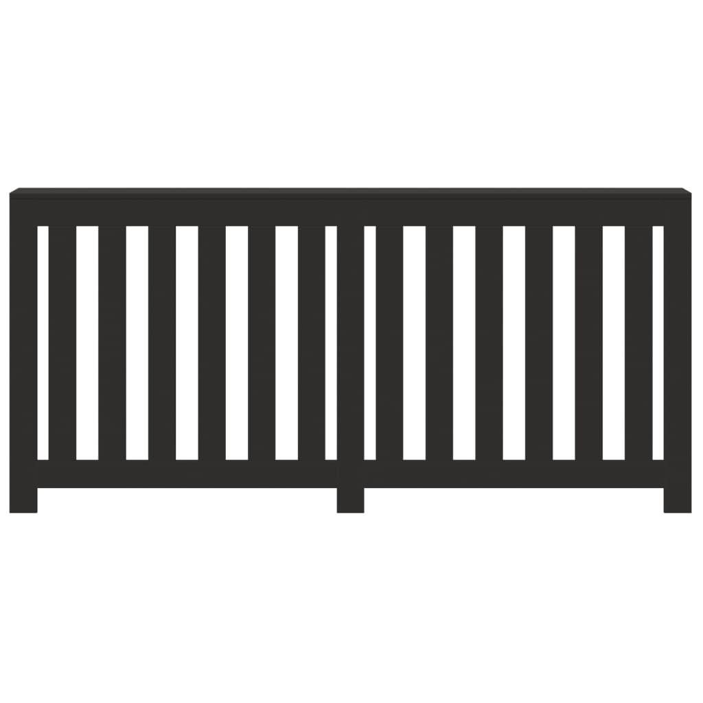 Copertura Termosifone Nera 175x20x82 cm in Legno Multistrato - homemem39