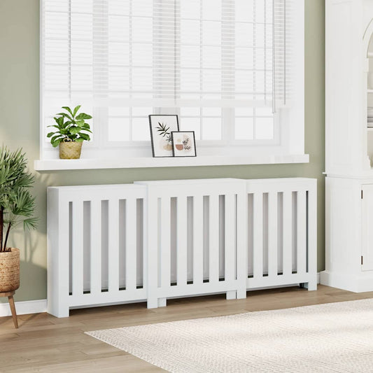 Copertura Termosifone Bianca 205x21,5x83,5 cm Legno Multistrato - homemem39