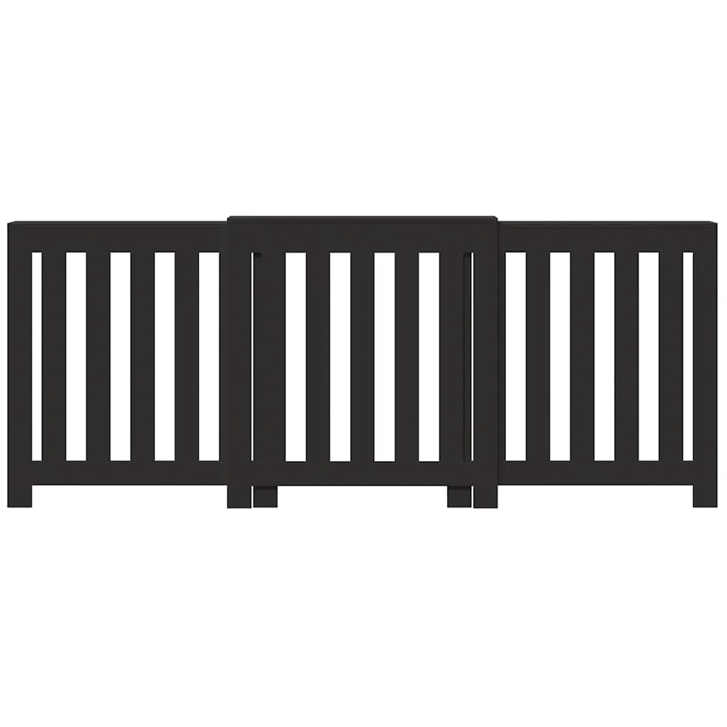 Copertura Termosifone Nera 205x21,5x83,5 cm Legno Multistrato - homemem39