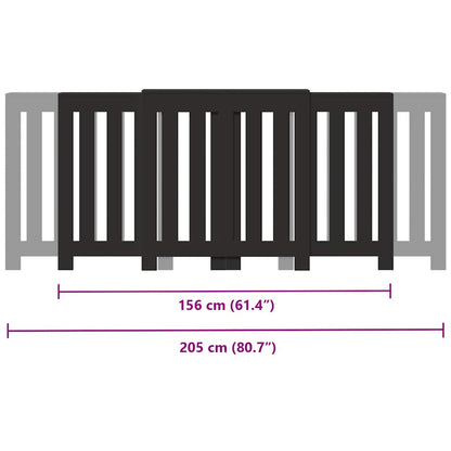 Copertura Termosifone Nera 205x21,5x83,5 cm Legno Multistrato - homemem39