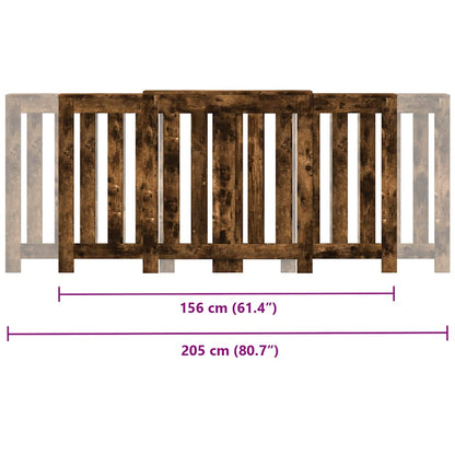 Copertura Termosifone Rovere Fumo 205x21,5x83,5cm Multistrato - homemem39