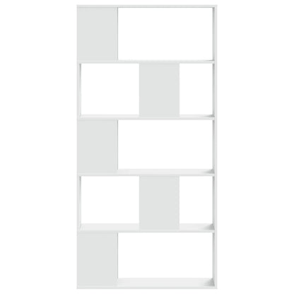 Libreria 5 Ripiani Bianca 80,5x23,5x162,5cm Legno Multistrato | homemem39