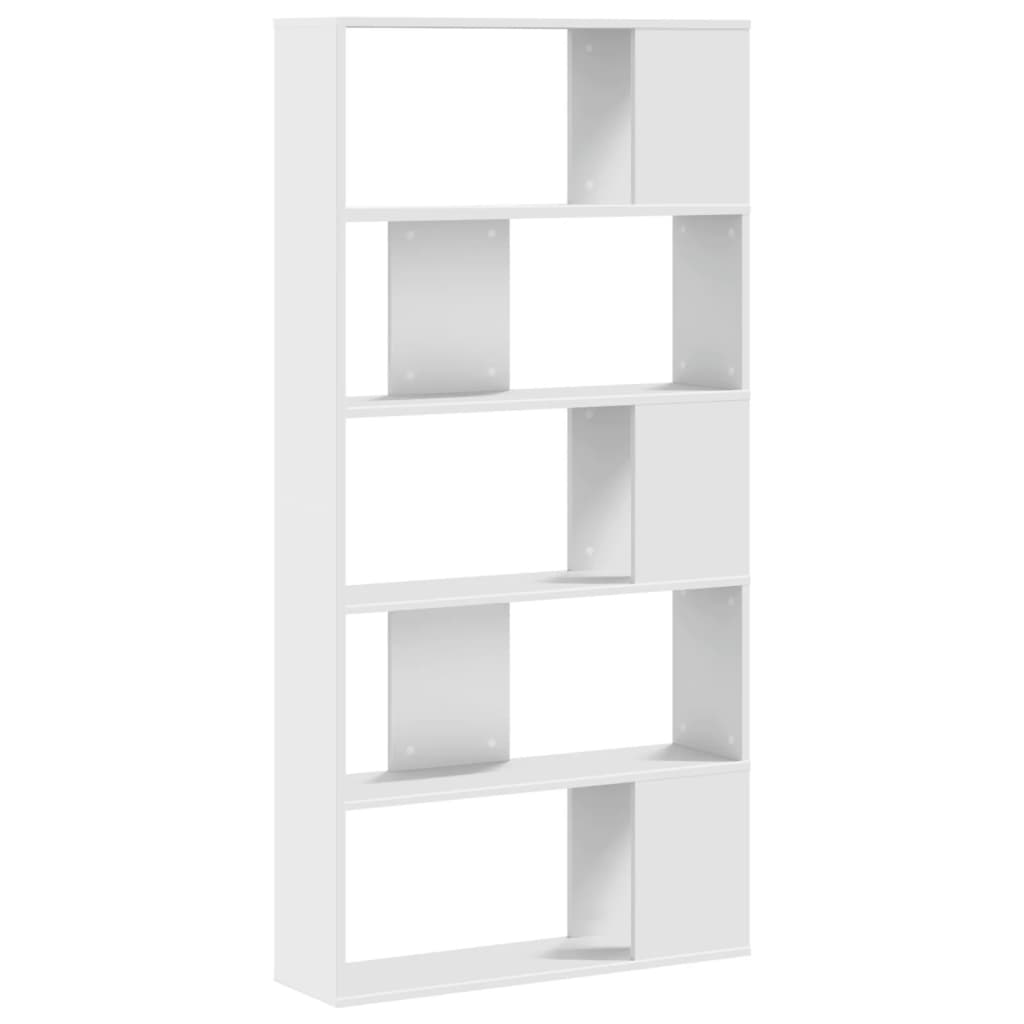 Libreria 5 Ripiani Bianca 80,5x23,5x162,5cm Legno Multistrato | homemem39