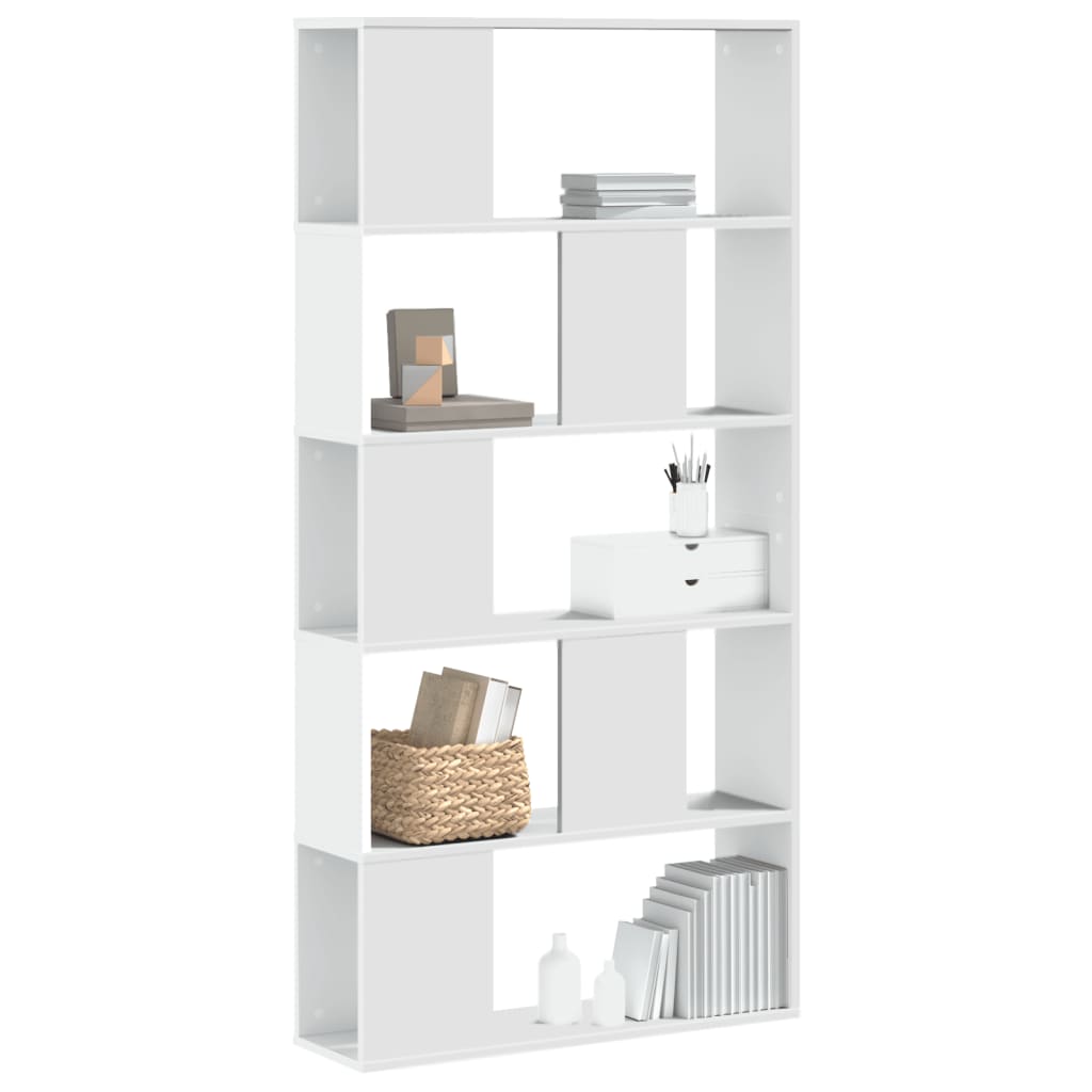 Libreria 5 Ripiani Bianca 80,5x23,5x162,5cm Legno Multistrato | homemem39