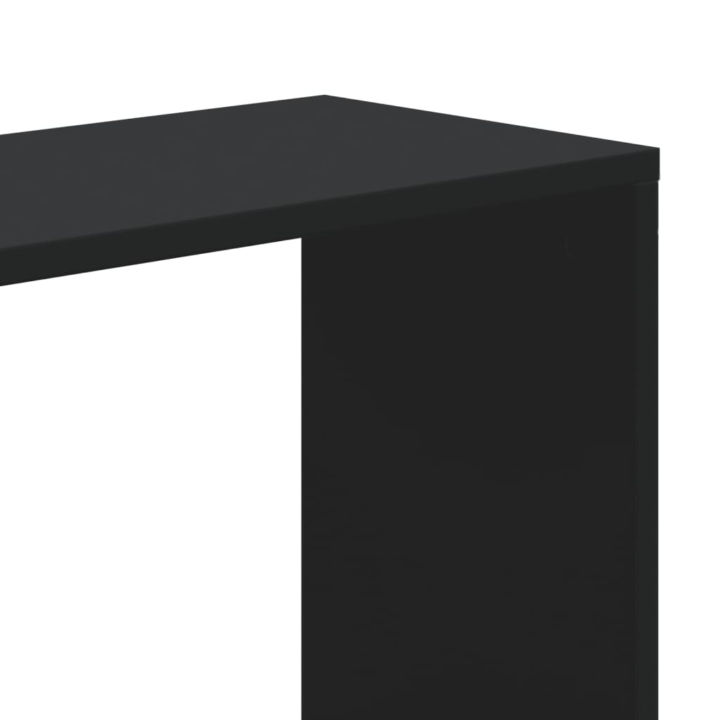 Libreria 5 Ripiani Nera 80,5x23,5x162,5cm in Legno Multistrato | homemem39