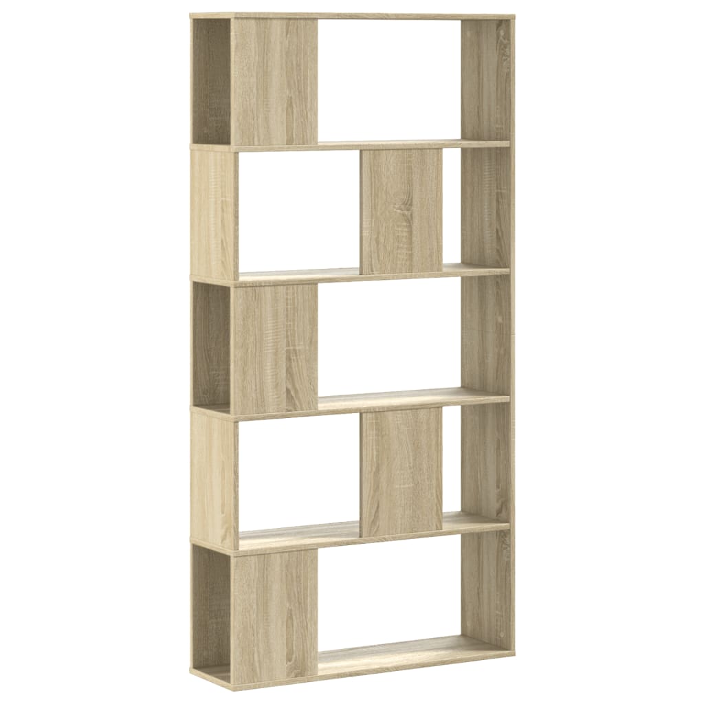 Libreria 5 Ripiani Rovere Sonoma 80,5x23,5x162,5cm Multistrato | homemem39