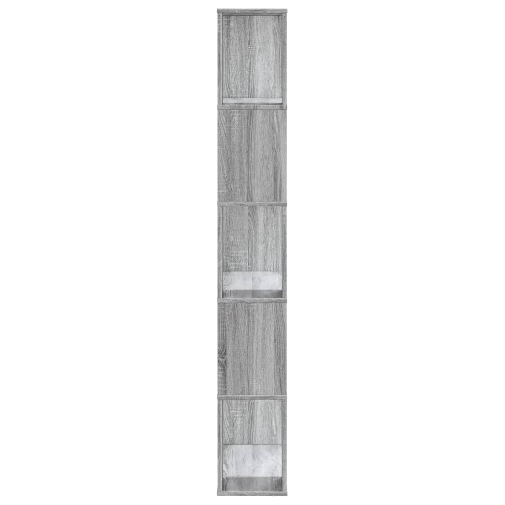 Libreria 5 Ripiani Grigio Sonoma 80,5x23,5x162,5cm Multistrato | homemem39
