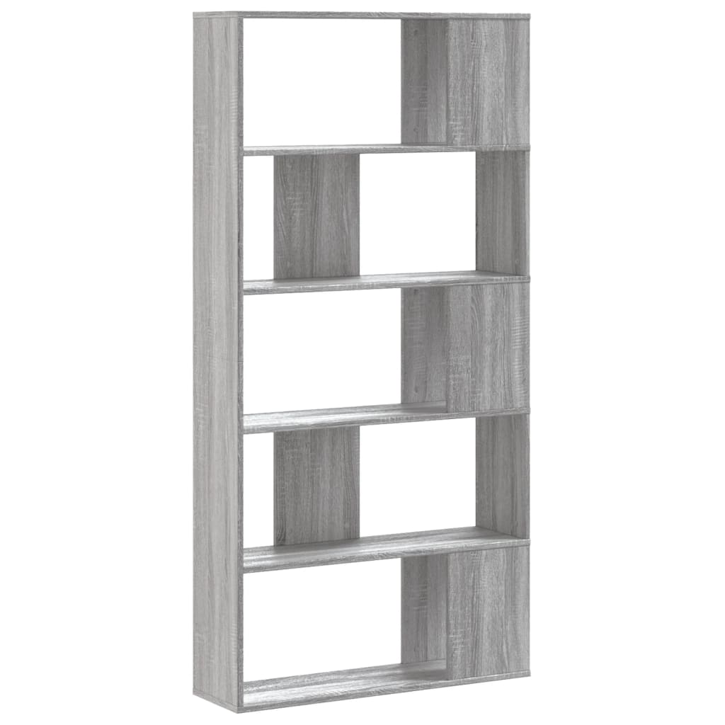 Libreria 5 Ripiani Grigio Sonoma 80,5x23,5x162,5cm Multistrato | homemem39