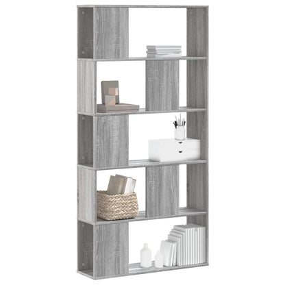Libreria 5 Ripiani Grigio Sonoma 80,5x23,5x162,5cm Multistrato | homemem39