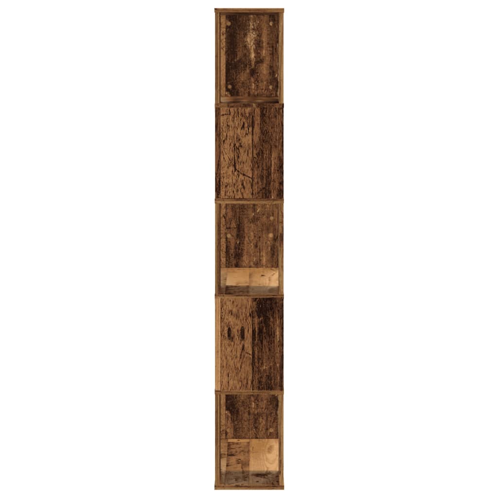 Libreria 5 Ripiani Legno Vecchio 80,5x23,5x162,5cm Multistrato | homemem39