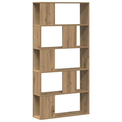 Libreria 5 Piani Rovere Artigianale 80,5x23,5x162,5 Multistrato | homemem39