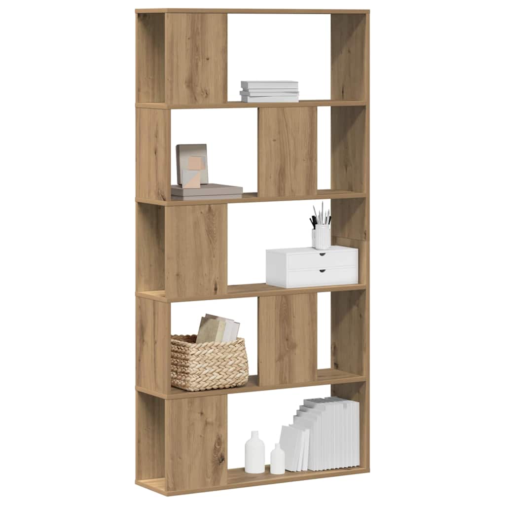 Libreria 5 Piani Rovere Artigianale 80,5x23,5x162,5 Multistrato | homemem39