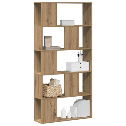 Libreria 5 Piani Rovere Artigianale 80,5x23,5x162,5 Multistrato | homemem39