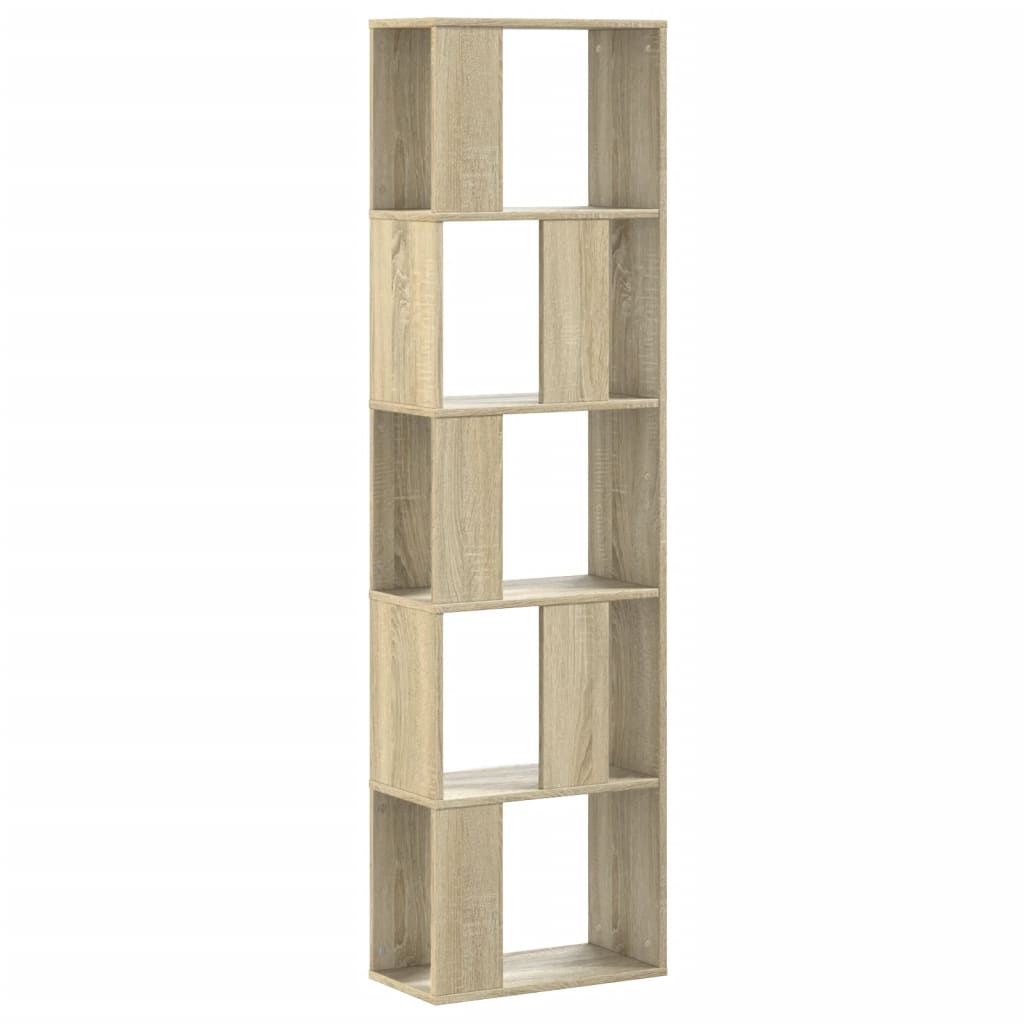 Libreria 5 Ripiani Rovere Sonoma 45x23,5x162,5cm Multistrato | homemem39