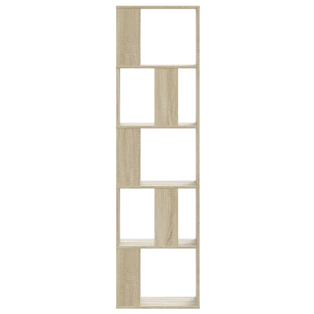 Libreria 5 Ripiani Rovere Sonoma 45x23,5x162,5cm Multistrato | homemem39