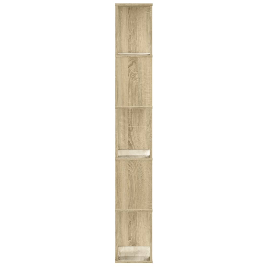 Libreria 5 Ripiani Rovere Sonoma 45x23,5x162,5cm Multistrato | homemem39