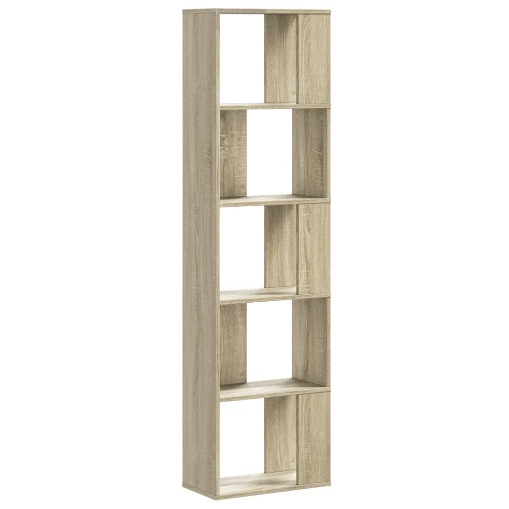 Libreria 5 Ripiani Rovere Sonoma 45x23,5x162,5cm Multistrato | homemem39