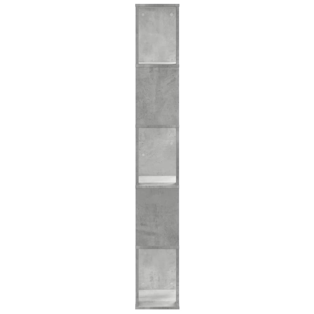 Libreria 5 Ripiani Grigio Cemento 45x23,5x162,5cm Multistrato | homemem39