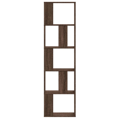 Libreria 5 Ripiani Rovere Marrone 45x23,5x162,5cm Multistrato | homemem39