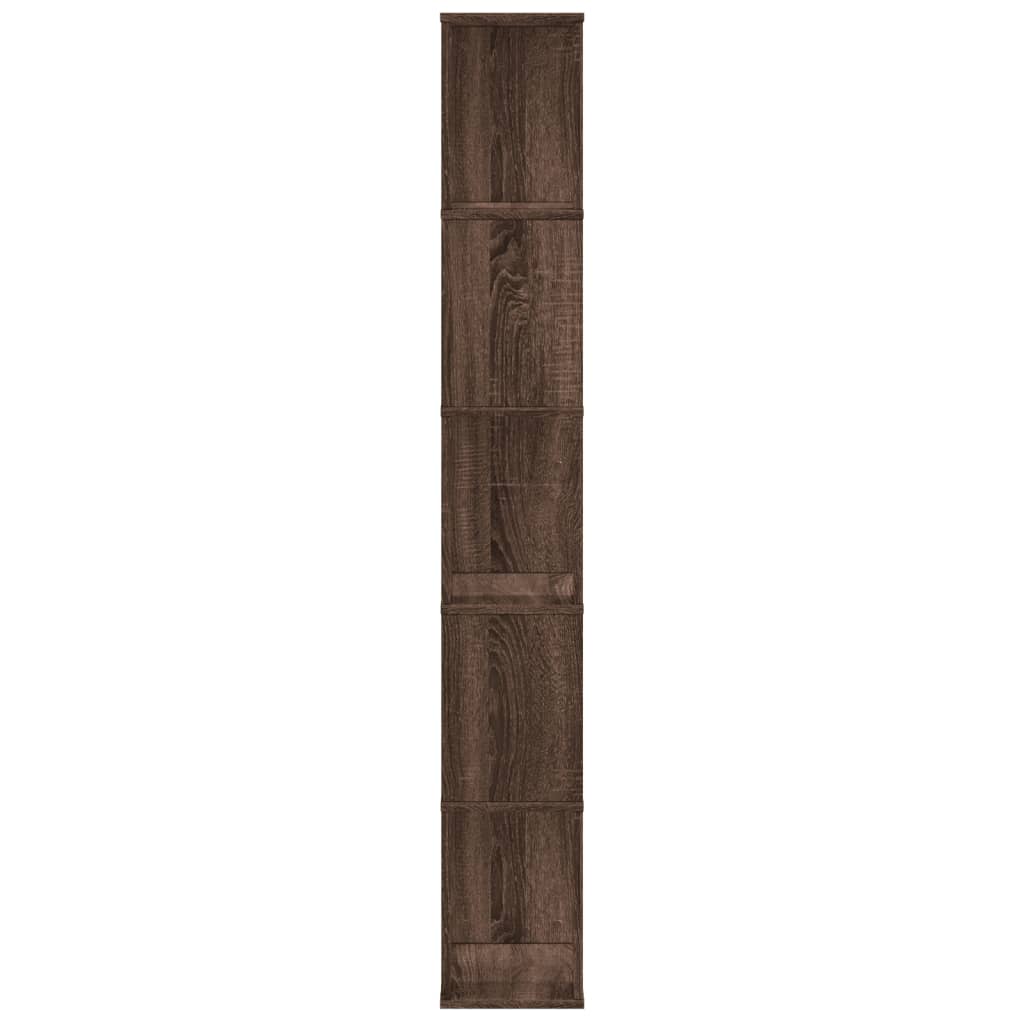 Libreria 5 Ripiani Rovere Marrone 45x23,5x162,5cm Multistrato | homemem39