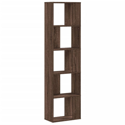 Libreria 5 Ripiani Rovere Marrone 45x23,5x162,5cm Multistrato | homemem39