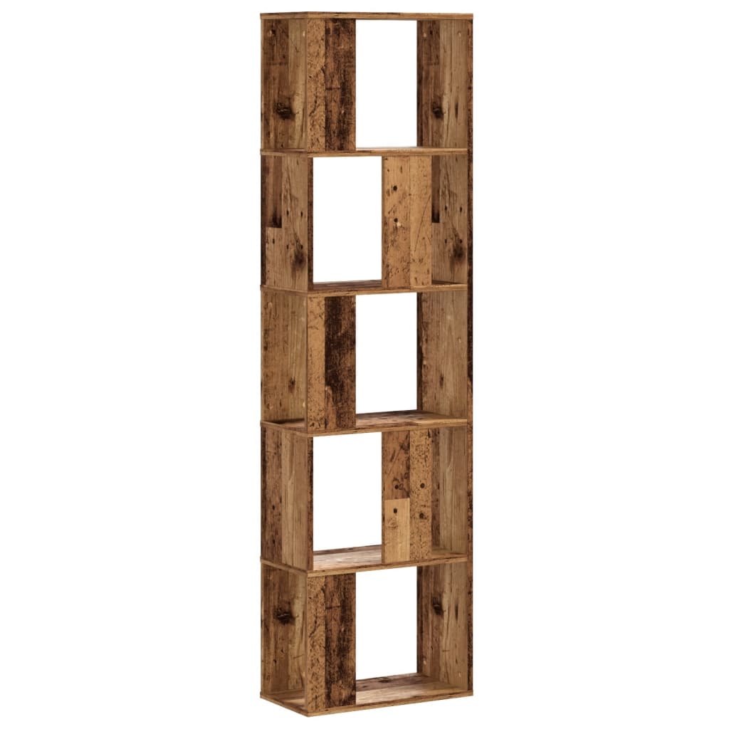 Libreria 5 Ripiani Legno Vecchio 45x23,5x162,5cm Multistrato | homemem39