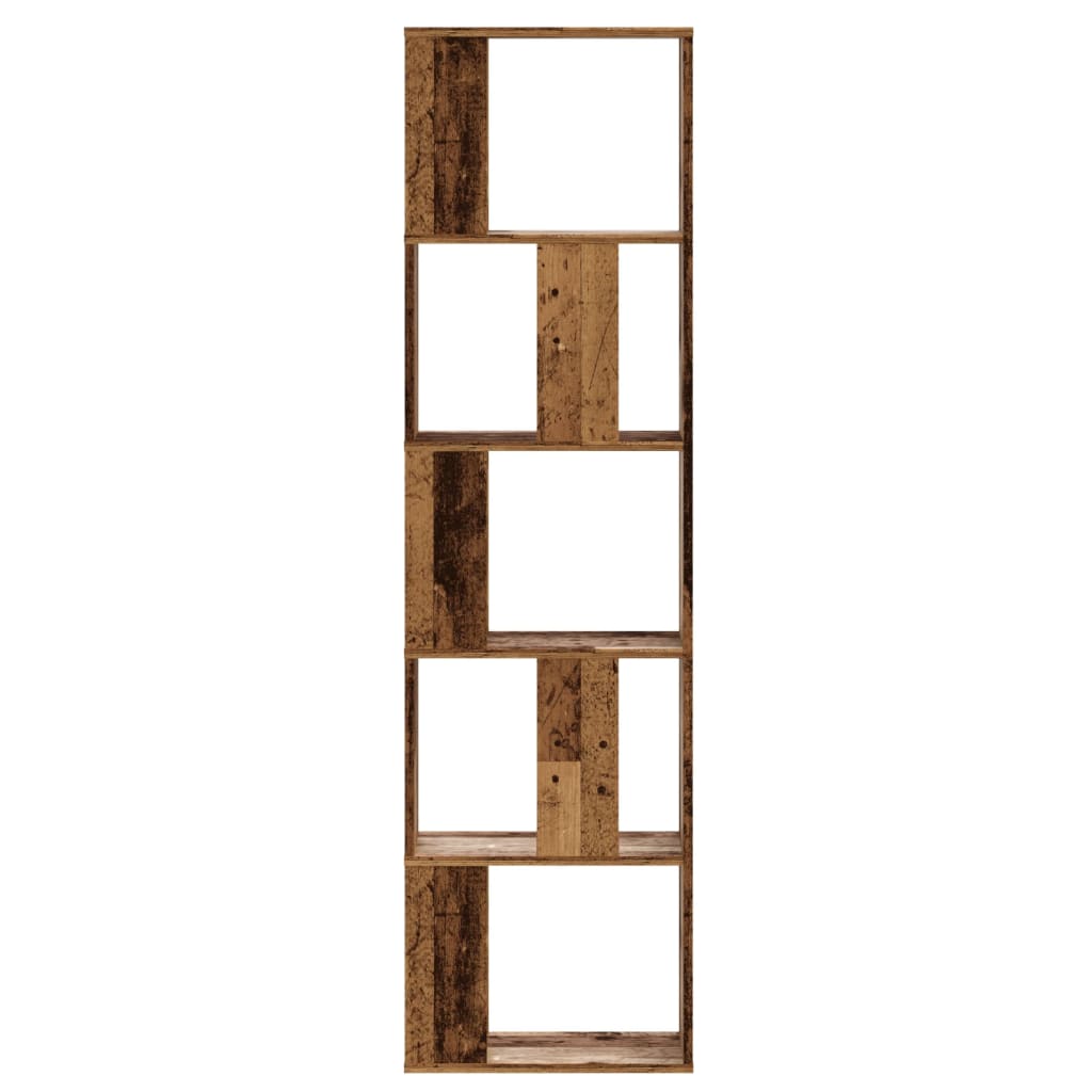 Libreria 5 Ripiani Legno Vecchio 45x23,5x162,5cm Multistrato | homemem39