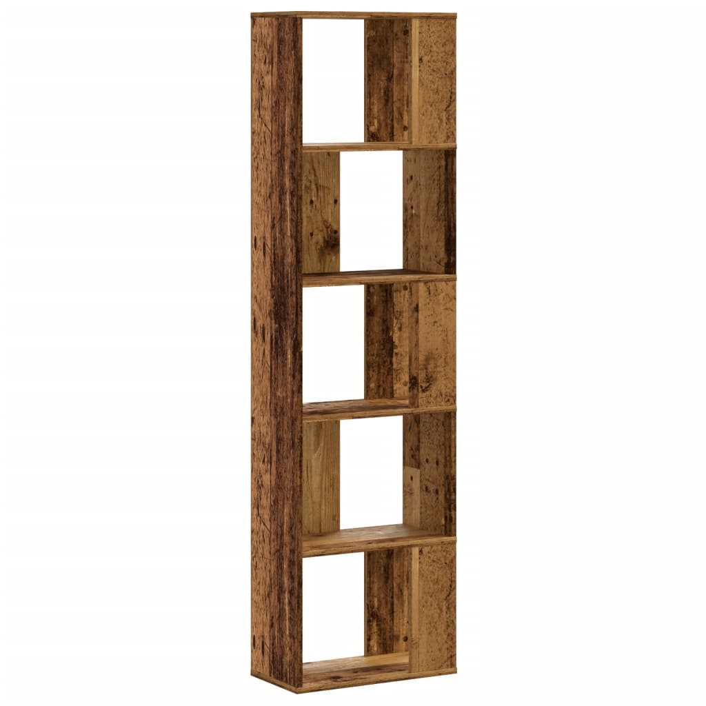 Libreria 5 Ripiani Legno Vecchio 45x23,5x162,5cm Multistrato | homemem39
