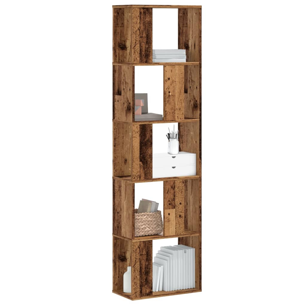 Libreria 5 Ripiani Legno Vecchio 45x23,5x162,5cm Multistrato | homemem39