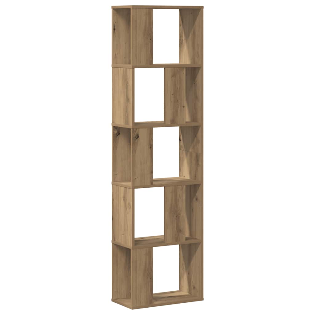 Libreria 5 Piani Rovere Artigianale 45x23,5x162,5cm Multistrato
