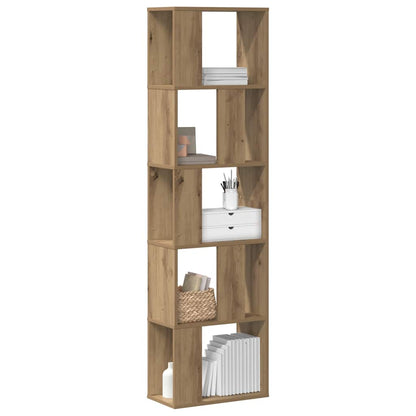 Libreria 5 Piani Rovere Artigianale 45x23,5x162,5cm Multistrato