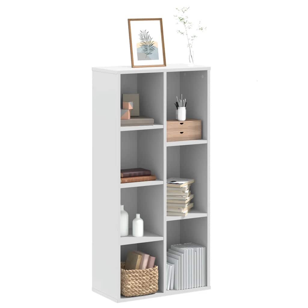 Libreria Bianca 50x25x105 cm in Legno Multistrato | homemem39
