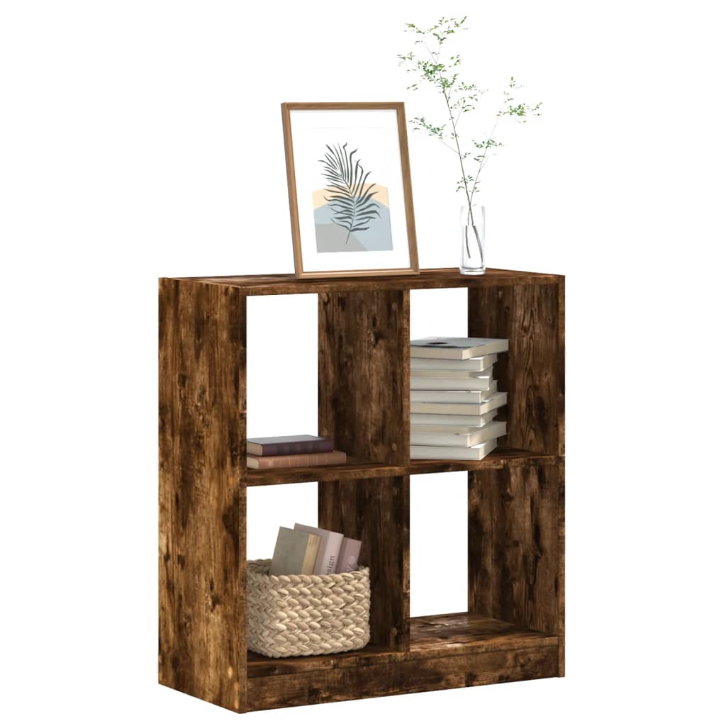 Libreria Rovere Fumo 68,5x32x75 cm in Legno Multistrato | homemem39