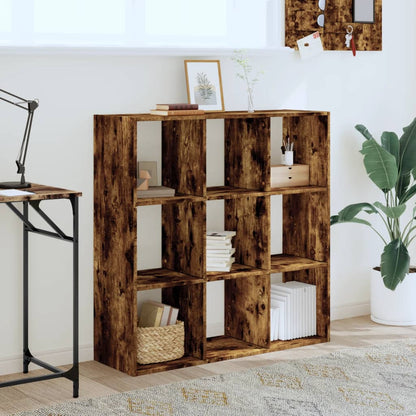 Libreria Rovere Fumo 102x32x102 cm in Legno Multistrato | homemem39