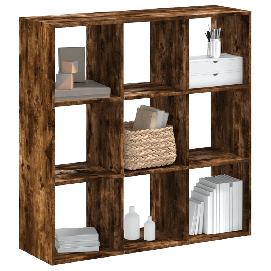 Libreria Rovere Fumo 102x32x102 cm in Legno Multistrato | homemem39