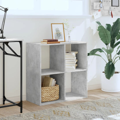 Libreria Grigio Cemento 68,5x32x68,5 cm in Legno Multistrato | homemem39