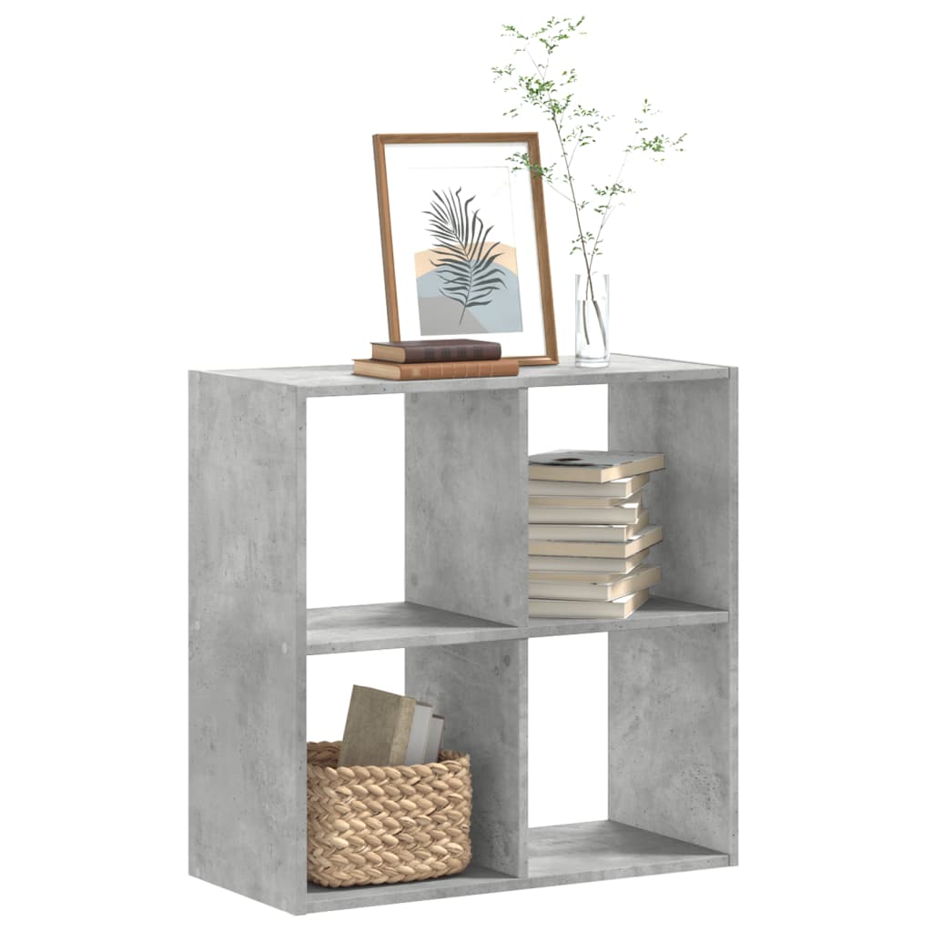 Libreria Grigio Cemento 68,5x32x68,5 cm in Legno Multistrato | homemem39