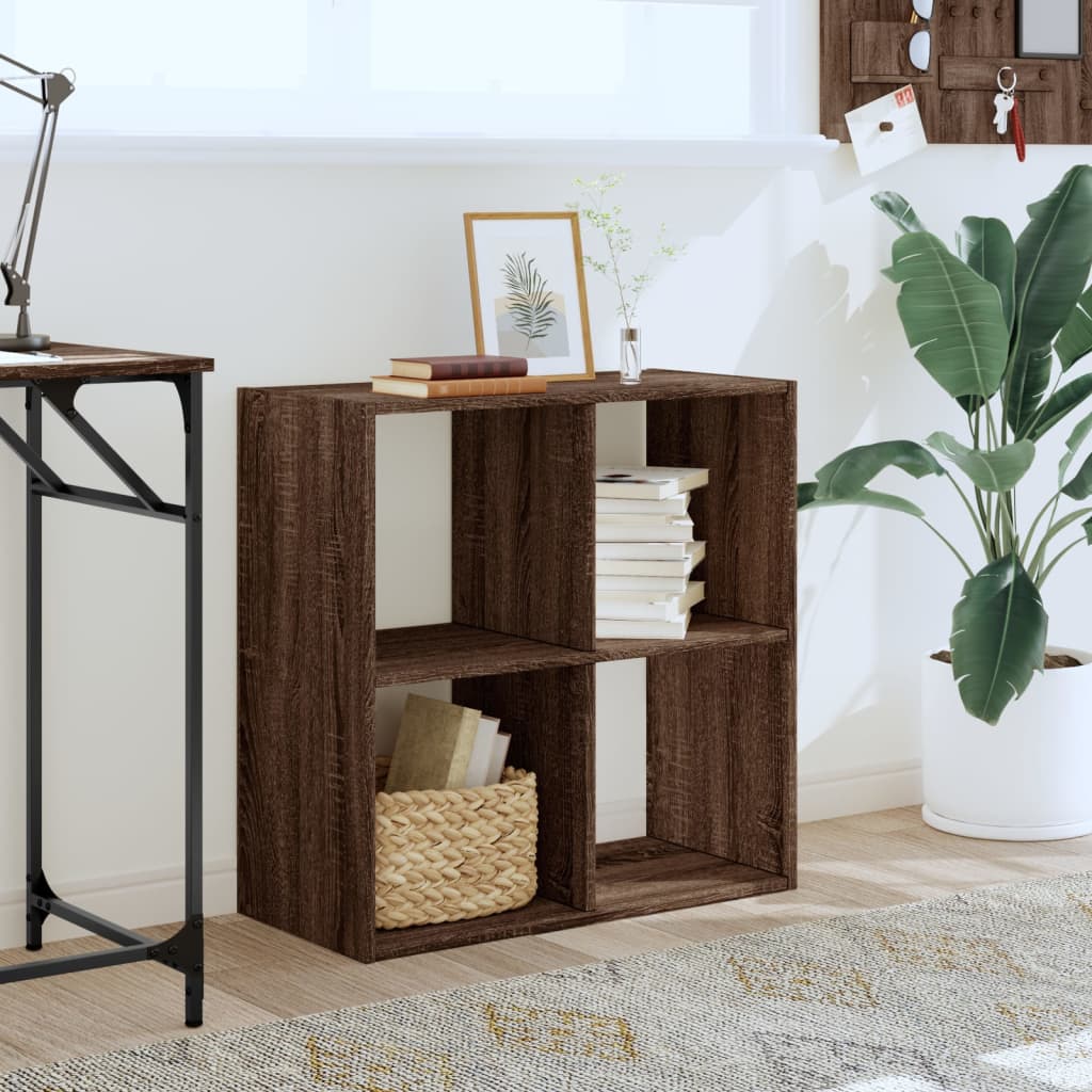 Libreria Rovere Marrone 68,5x32x68,5 cm in Legno Multistrato | homemem39