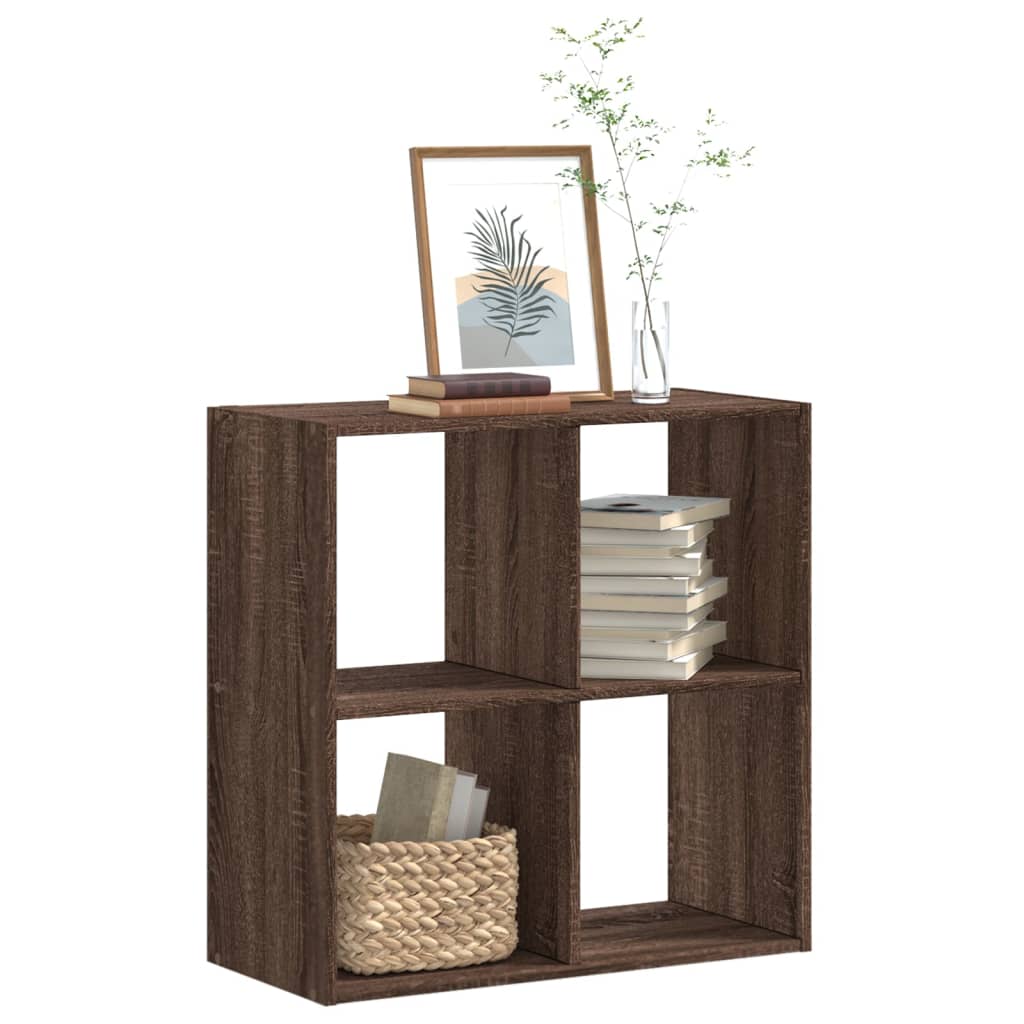 Libreria Rovere Marrone 68,5x32x68,5 cm in Legno Multistrato | homemem39