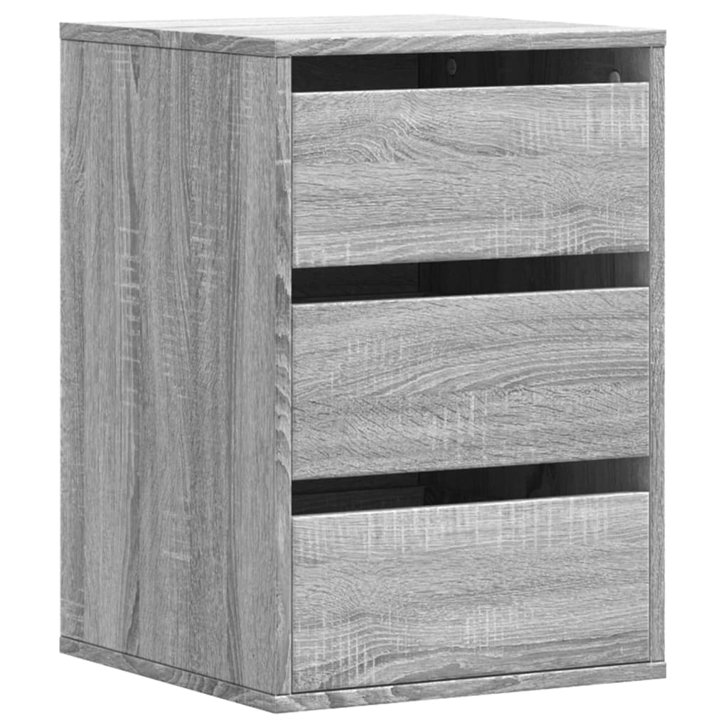 Cassettiera Angolare Grigio Sonoma 40x41x58cm Legno Multistrato