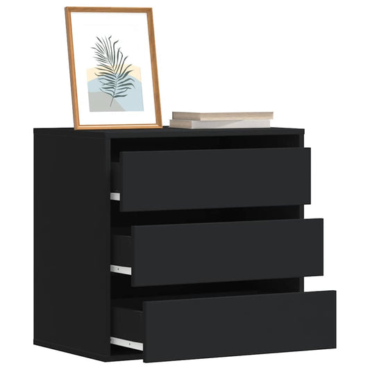 Cassettiera Angolare Nera 60x41x58 cm in Legno Multistrato - homemem39