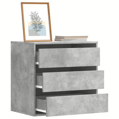 Cassettiera Angolo Grigio Cemento 60x41x58cm Legno Multistrato